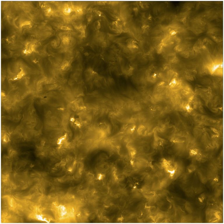 Bild der äusseren Sonnenatmosphäre, aufgenommen vom Satelliten Solar Orbiter.