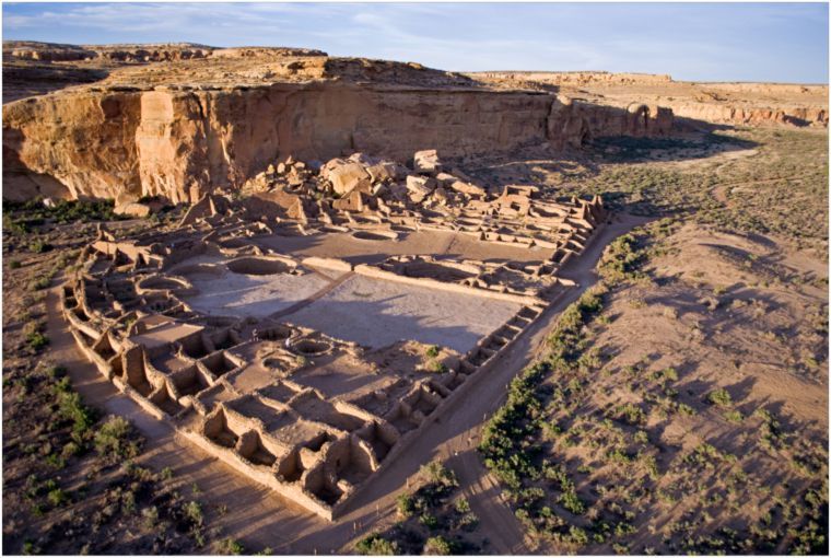 Ausgegrabene Siedlung Puebla Bonito im US-Bundesstaat New Mexico