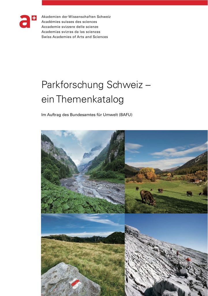Parkforschung Schweiz - ein Themenkatalog