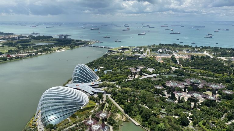 Le front de mer à Singapour : à l'aide de modèles de ville numériques, les urbanistes peuvent simuler diverses stratégies d'atténuation de la chaleur. (ProClim Flash 73)