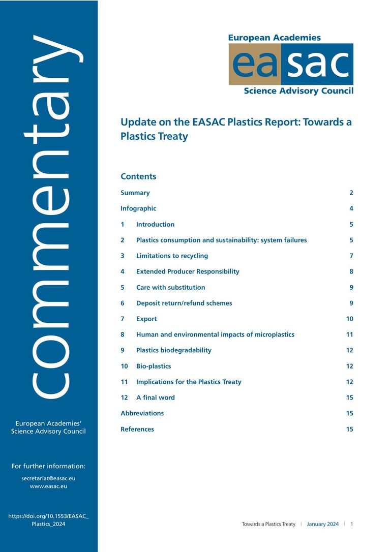 EASAC Commentary "Towards a plastics treaty"