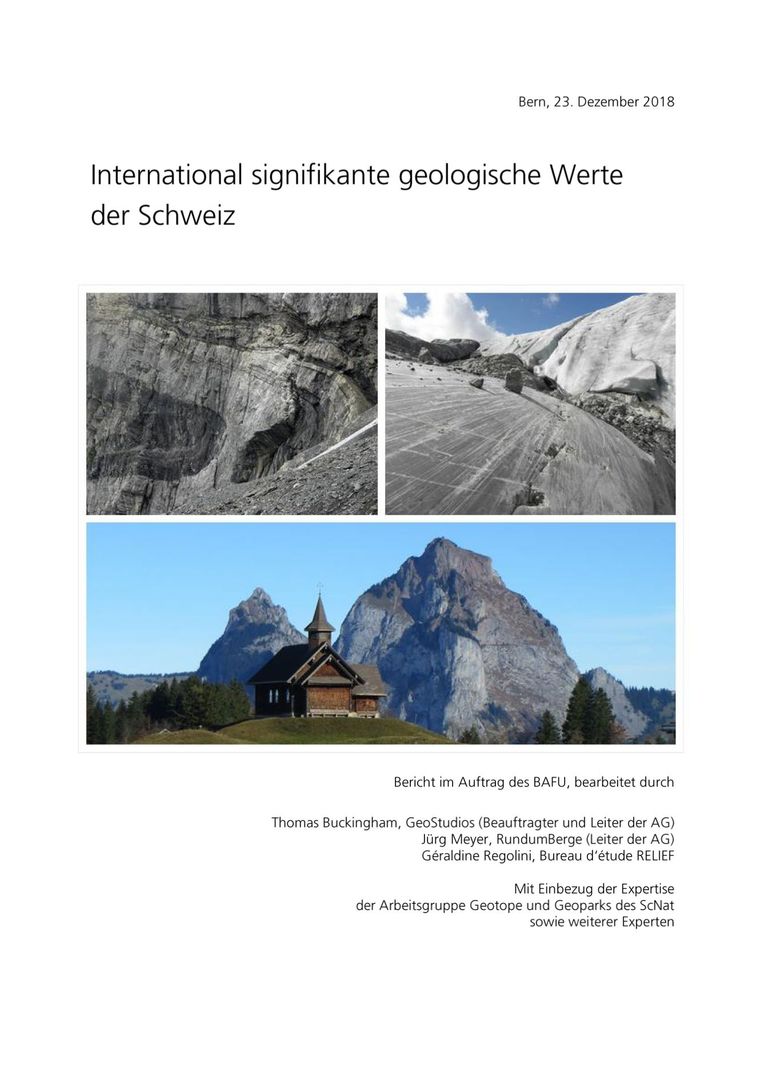 International signifikante geologische Werte der Schweiz