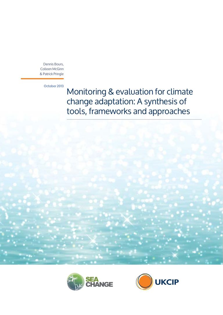 Report (3.4 MB): Monitoring and evaluation for climate change adaptation