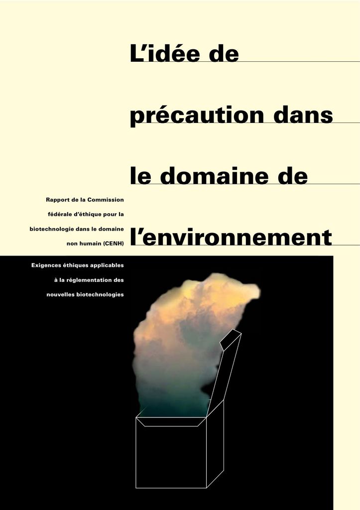 CENH (2018) L'idée de precaution dans le domaine de l'environnement.