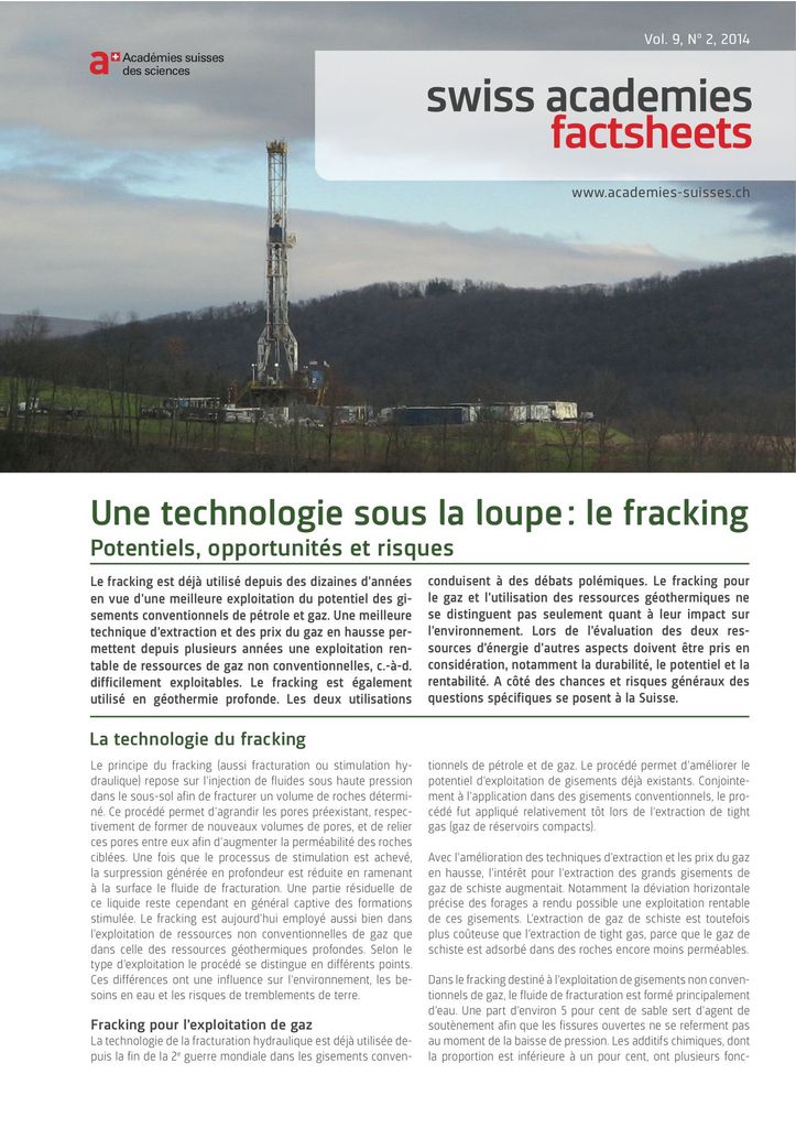 Factsheet: Fracking