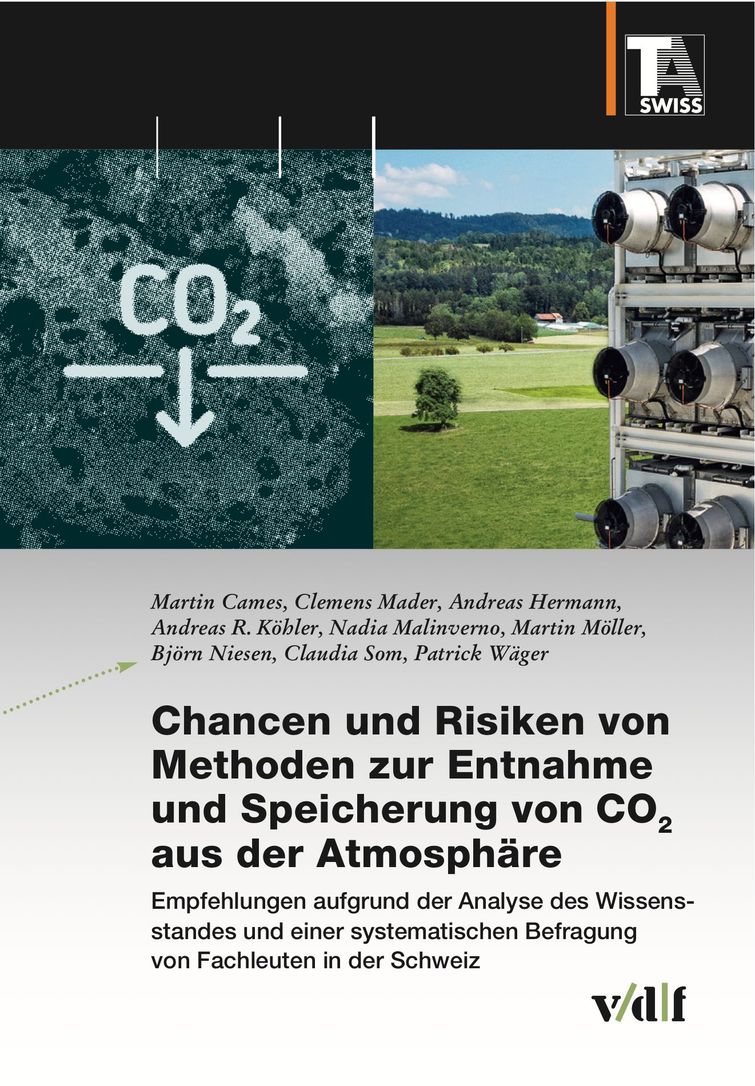 Studie: Chancen und Risiken von Methoden zur Entnahme und Speicherung von CO2 aus der Atmosphäre