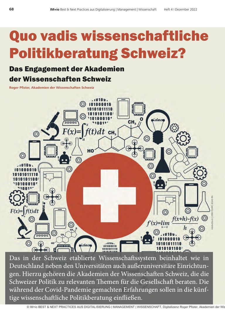 Quo vadis wissenschaftliche Politikberatung Schweiz?