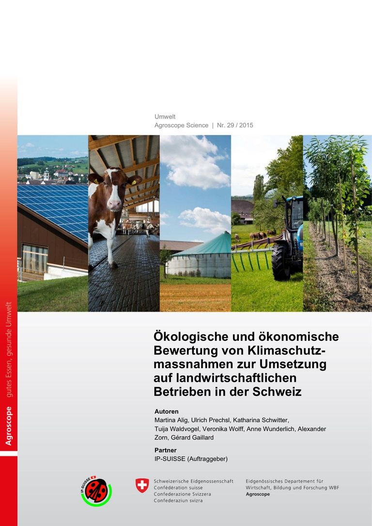 Download Studie Agroscope: Ökologische und ökonomische Bewertung von Klimaschutzmassnahmen in der Landwirtschaft