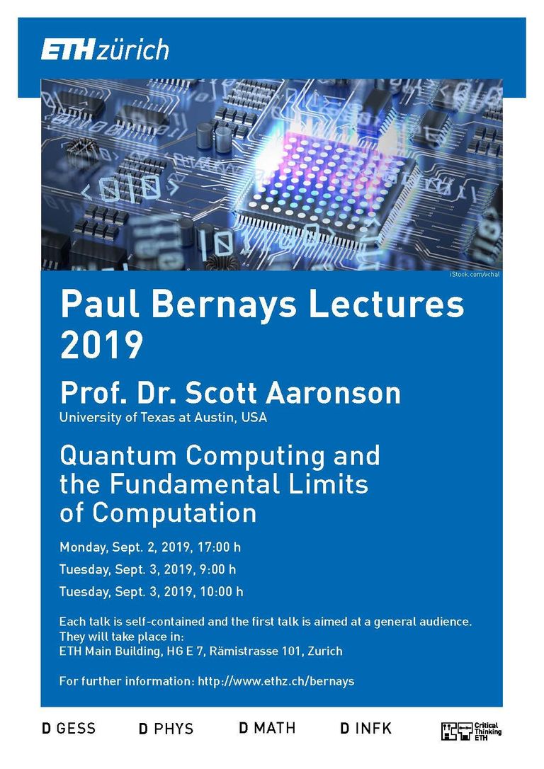 Poster of Paul Bernays Lectures 2019