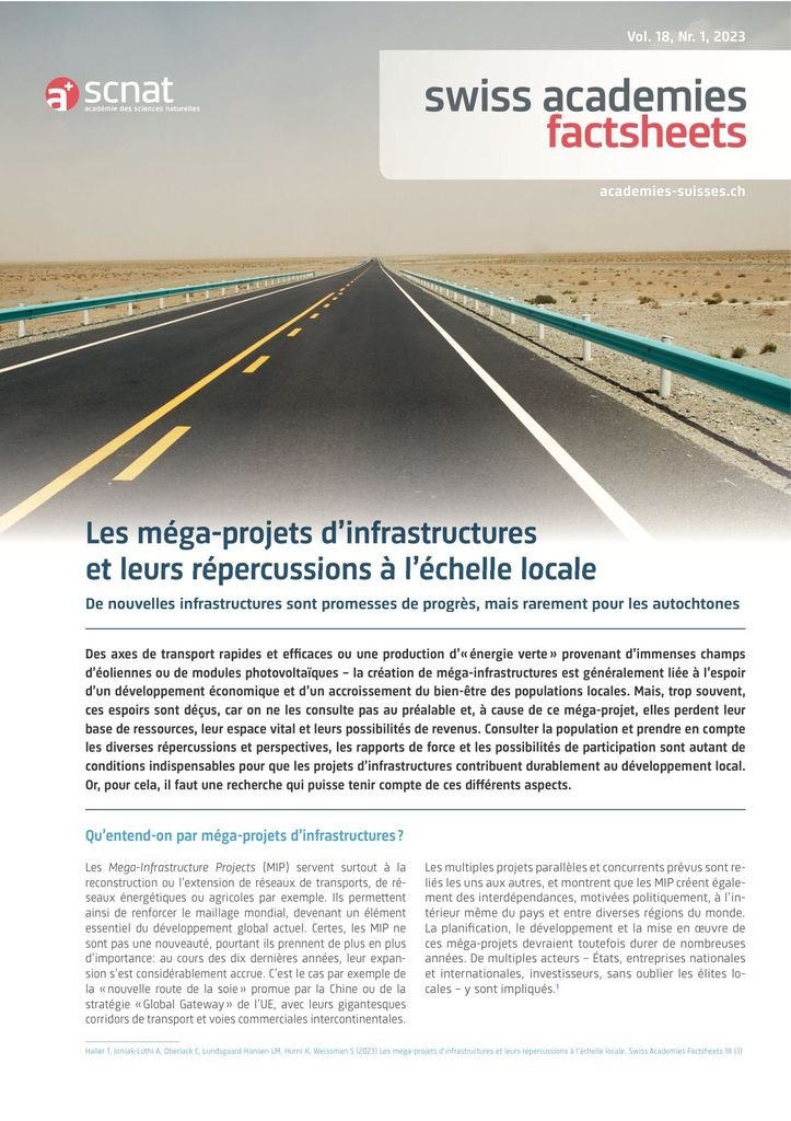 Les méga-projets d'infrastructures et leurs répercussions à l'échelle locale