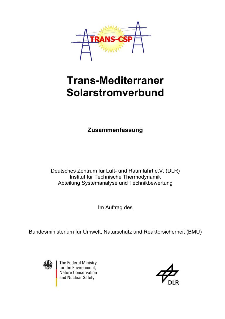 Bericht: Trans-Mediterraner Solarstromverbund
