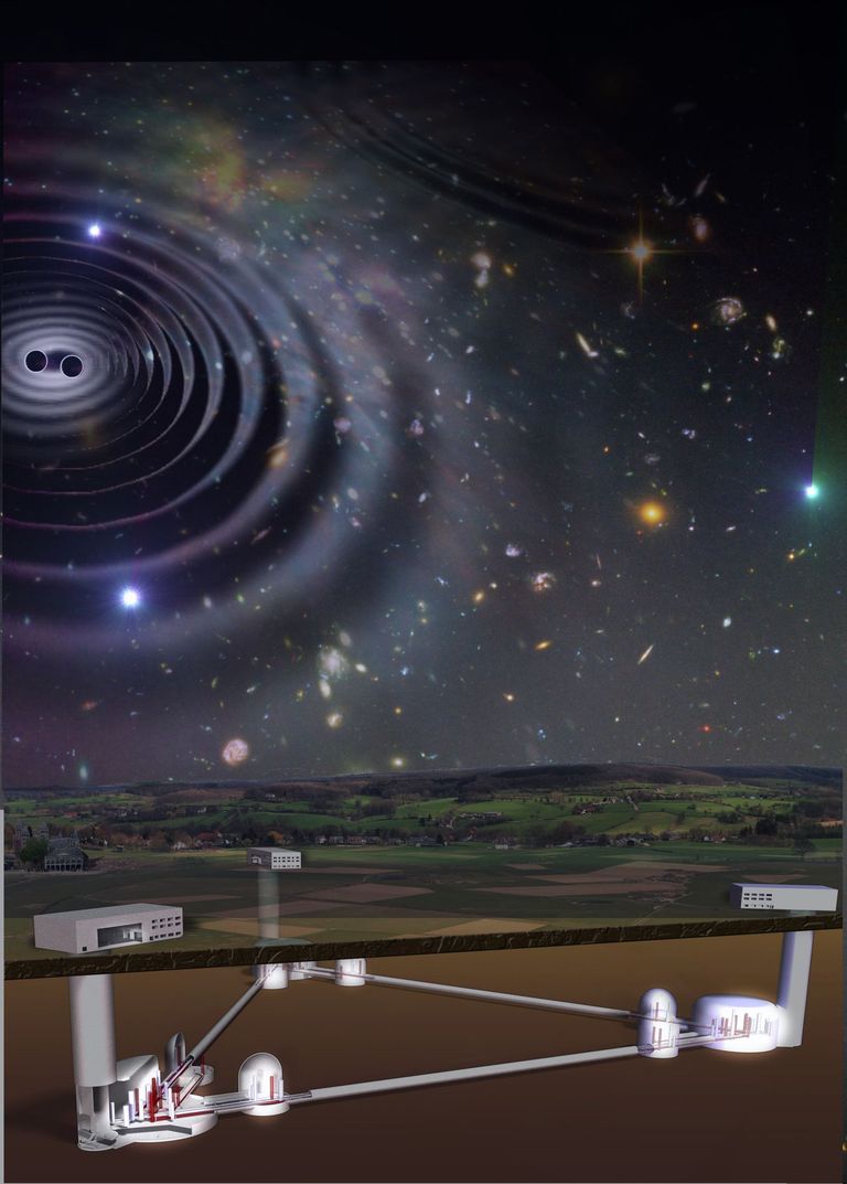 Künstlerische Darstellung des geplanten Einstein-Teleskops.