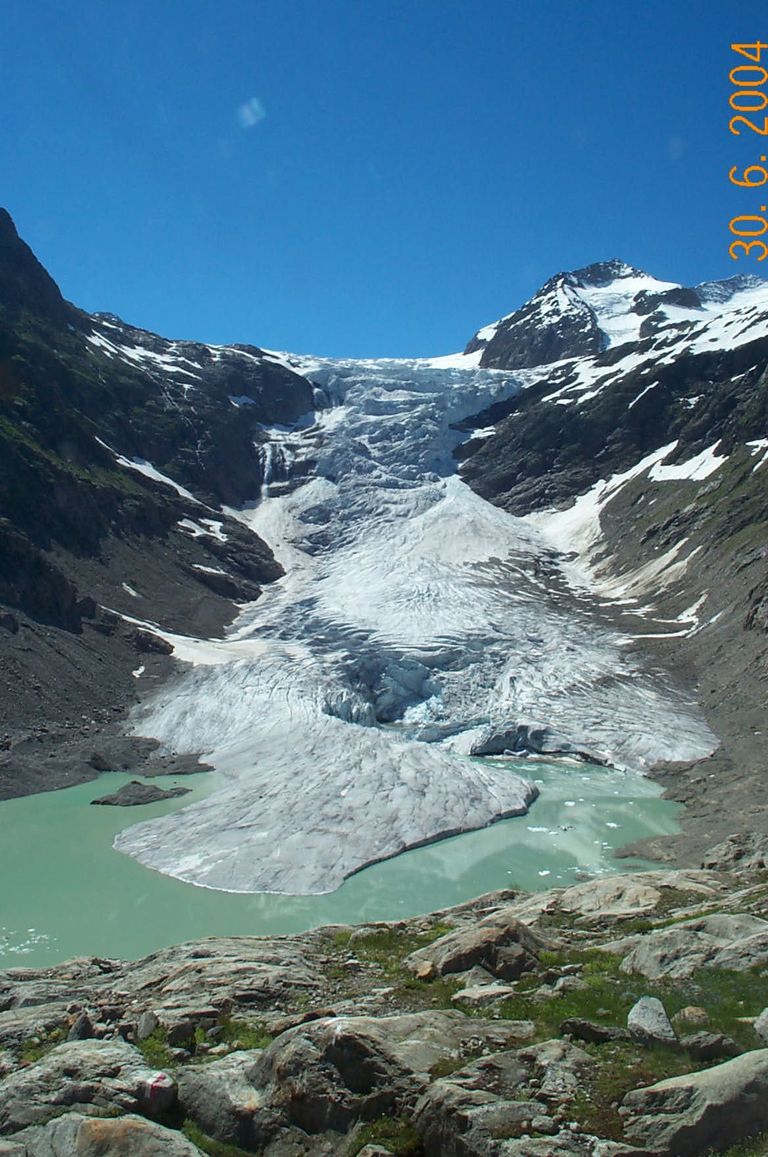 glacier climate change mountains alps