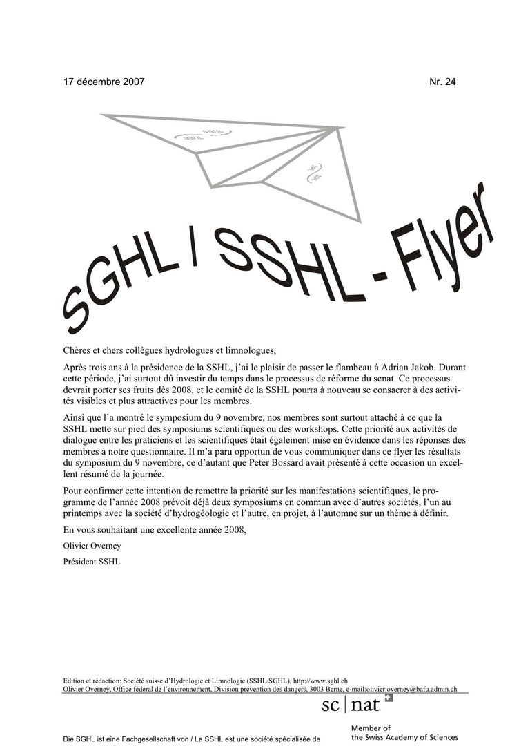 SGHL / SSHL Flyer 24