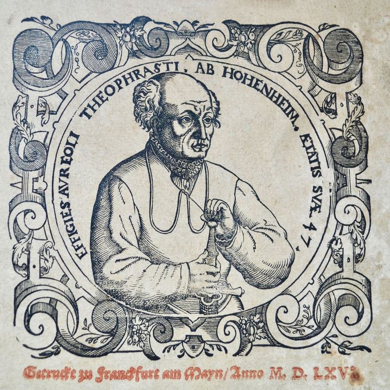 Première page de l'Opus chyrurgicum de Paracelse publié en 1566.