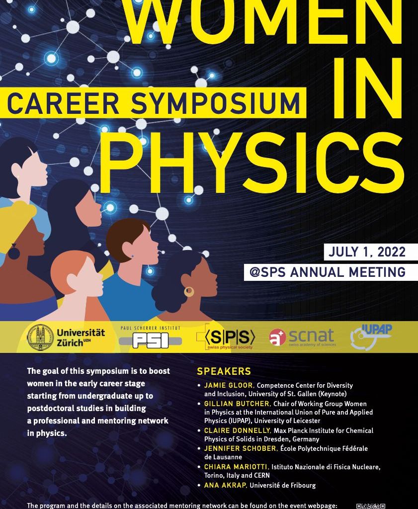 Das Karrieresymposium Frauen-in-der-Physik ist ein Satellitanlass der SPS Jahrestagung 2022